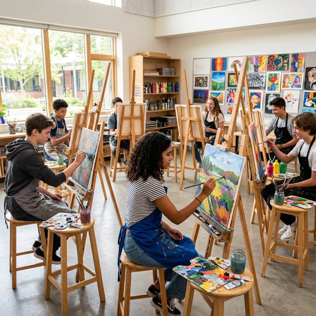 Creative Painting Workshop - Official School Event Photo